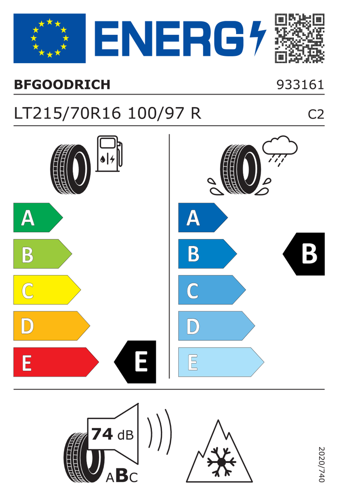 BFGoodrich All-Terrain T/A KO2 - 215/70R16 100/97R RWL