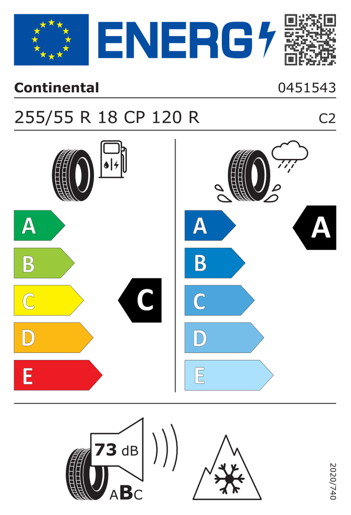 Continental VanContact Camper 255/55 R18C