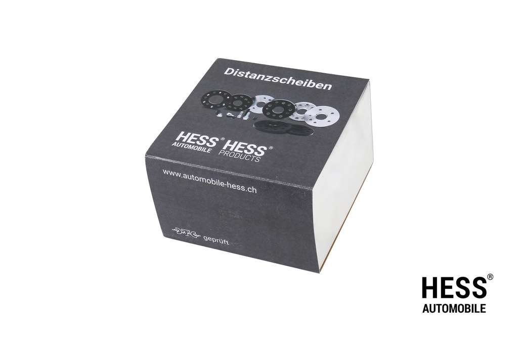 HESS Distanzscheiben 25mm, LK 6/130, schwarz, 2er Set inkl. Befestigungsschrauben