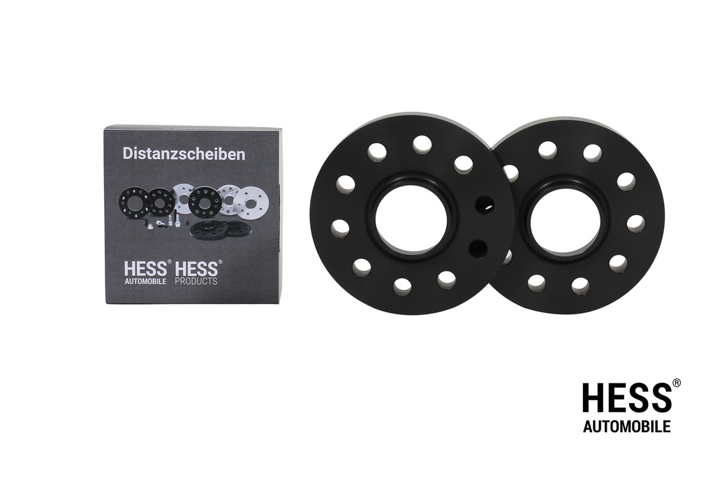 HESS Distanzscheiben 20mm, LK 5/120, schwarz, 2er Set exkl. Befestigungsschrauben