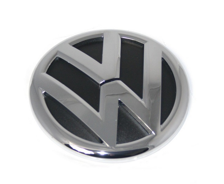 VW-Emblem für Heckklappe Original VW Golf Plus / Passat 3C Zeichen Chrom / Schwarz