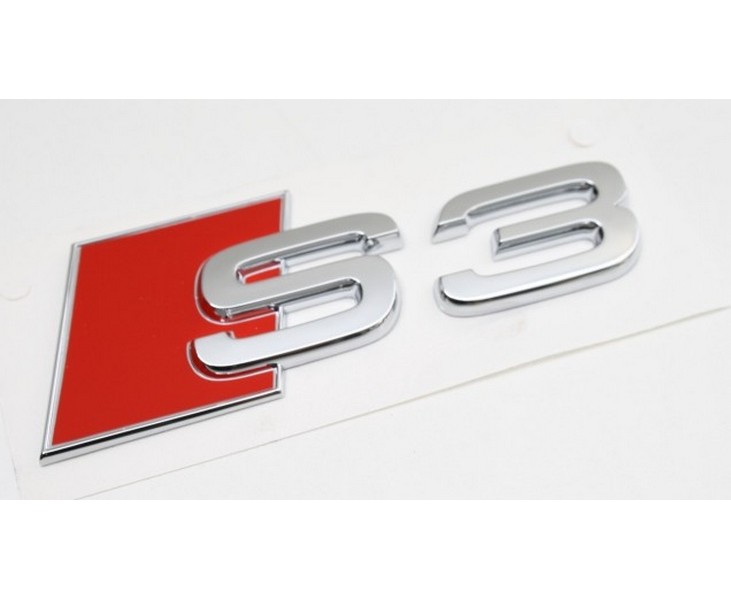 Original Audi S3 Schriftzug hinten Exterieur Heckklappen Emblem chrom