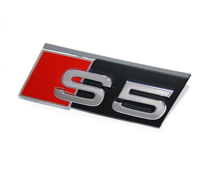 Schriftzug S5 Original Audi A5 Tuning Emblem Kühlergrill Zeichen Chrom Rot