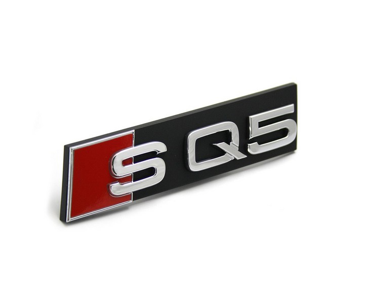 Audi SQ5 Schriftzug vorn Original Exterieur Kühlergrill Logo Emblem chrom