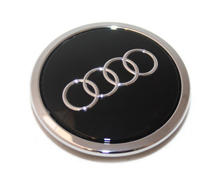 Radzierkappe Original Audi Nabenkappe Tuning Deckel für Aluf. schwarz glänzend