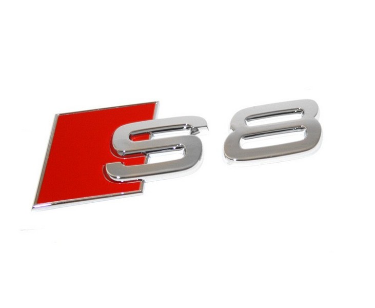 Schriftzug S8 Original Audi A8 Tuning Emblem Typzeichen Heckklappe Chrom