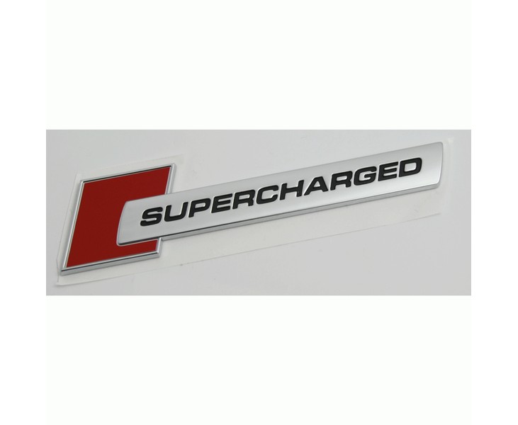 Original Audi SUPERCHARGED Schriftzug Emblem Kotflügel Logo chrom