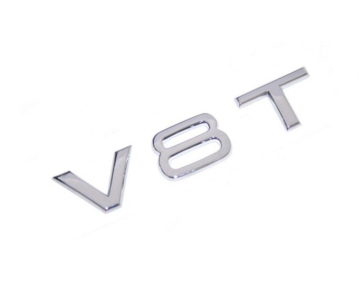 Schriftzug V8T Original Audi Tuning Emblem Kotflügel Typzeichen Chrom