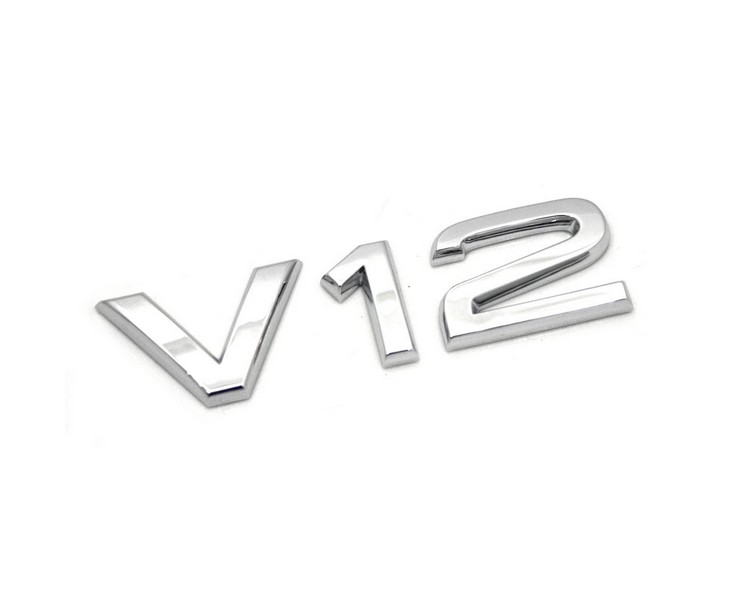 Original Audi V12 Schriftzug seitlich Exterieur Kotflügel Emblem Logo chrom